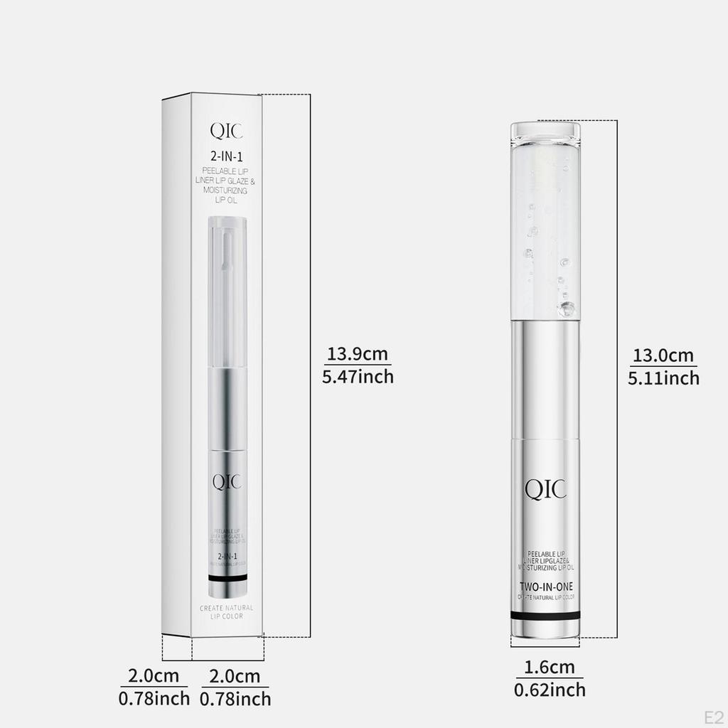 Double Ended Lip Tint Multifunctional Travel Portable Hydrating Gifts Sturdy Style A