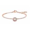 Sparkling Dance Artificial Crystal Bangles Womens Rose Gold Tone Plated