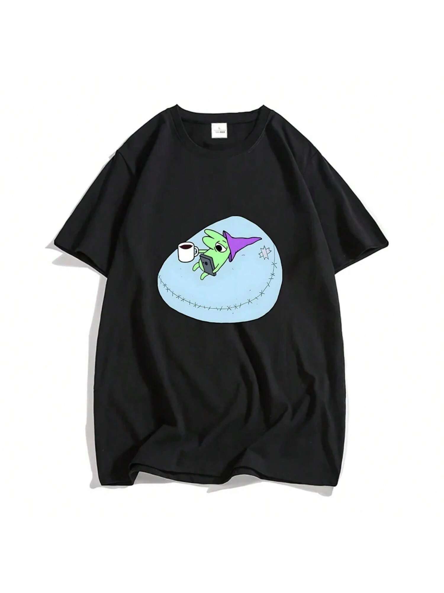 

Funny Graphic Printing Tshirts Casual Women Clothes Smiling Friends Cartoon Print T-Shirt Summer Round Neck Aesthetic Clothes XXXXXL