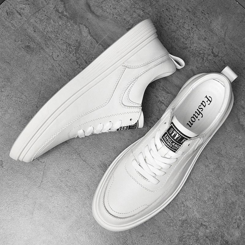 Модные мужские кроссовки из натуральной кожи для ходьбы — фото 3