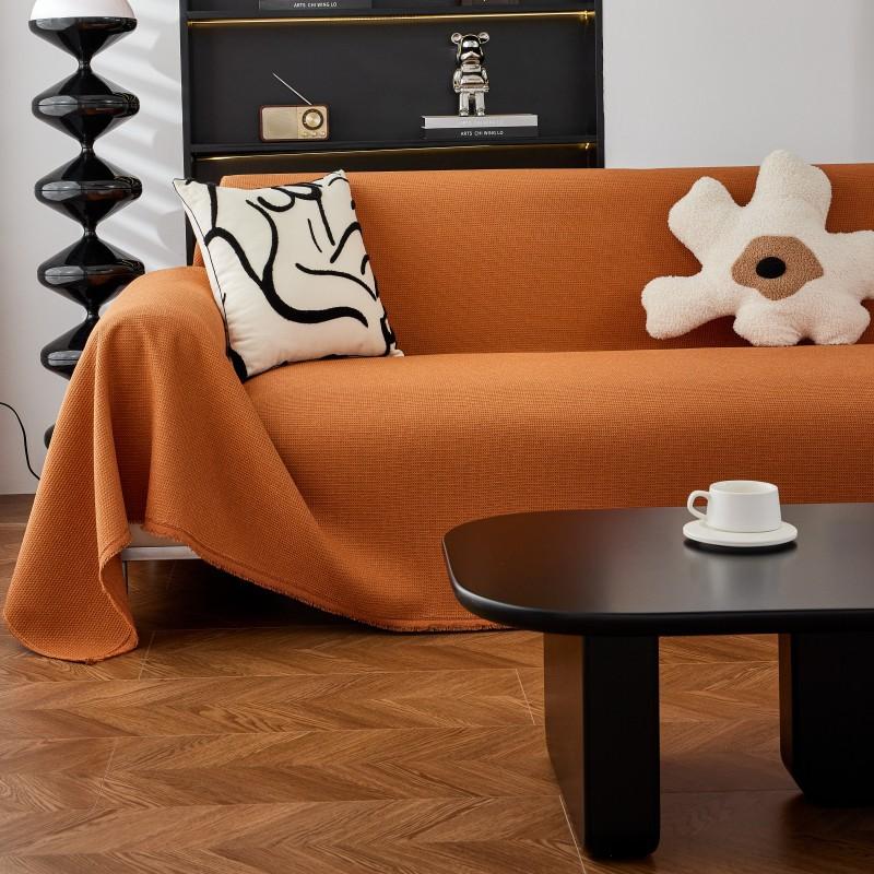 1pcs Soft Waffle Waterproof Sofa Cover with Modern Cream Style Home Seasonal Universal Soft Seat Cushion Sofa Cover Blanket