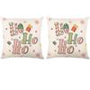 2Pcs 45x45cm Flax Cushion Cover Soft Sofa Pillowcase Merry Christmas Cushion Cover  Christmas