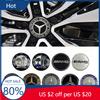 GLM4   Hot 2025 4pcs 75mm Car Wheel Center Cover Decorative Cover Modification Accessories for Mercedes Benz AMG A B C S Class E GLA CL