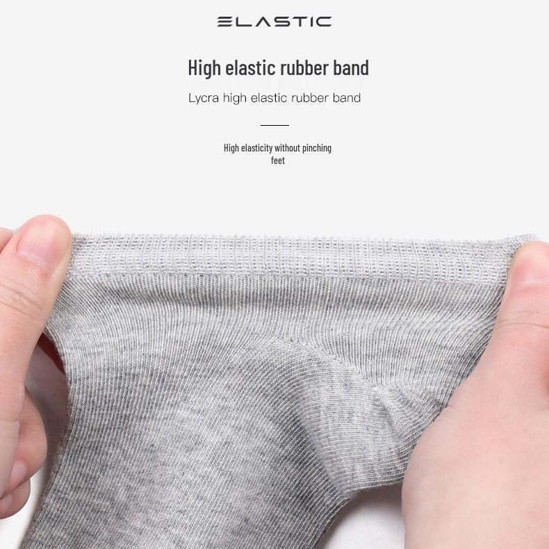 Men's Summer Breathable Sweat-Absorbing Odor-Resistant Antibacterial Sport Socks - Short, Solid Colors, Versatile.