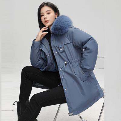 Cotton-padded Jacket Girls' Long-style School Overcomes The Coat.Cotton-padded Jacket Girls' Long-style School Overcomes The Coat.