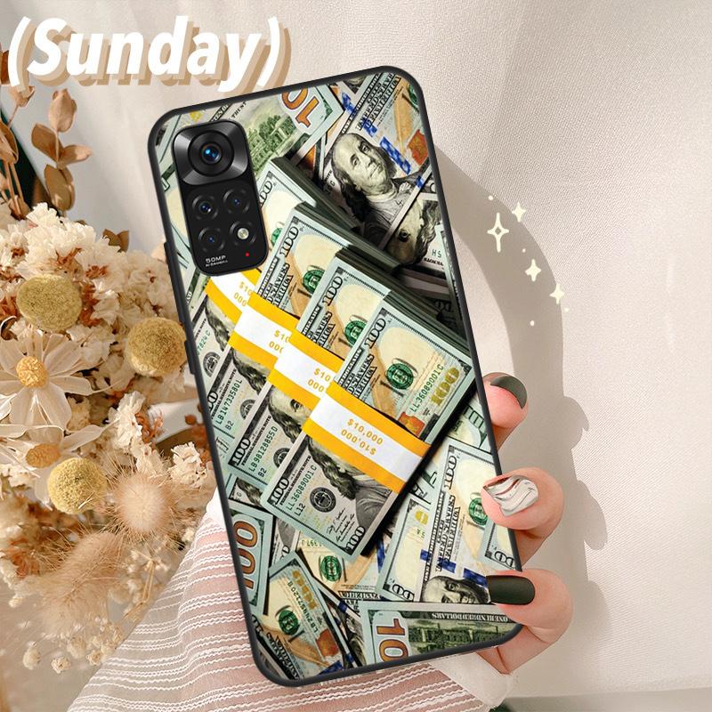 Dollars Money Cover For Xiaomi Redmi Note 13 9 10 11 12 14 15 Pro Plus Case For Redmi 14C 13C 10C 12C 15 C Redmi Note 14 Pro 5G