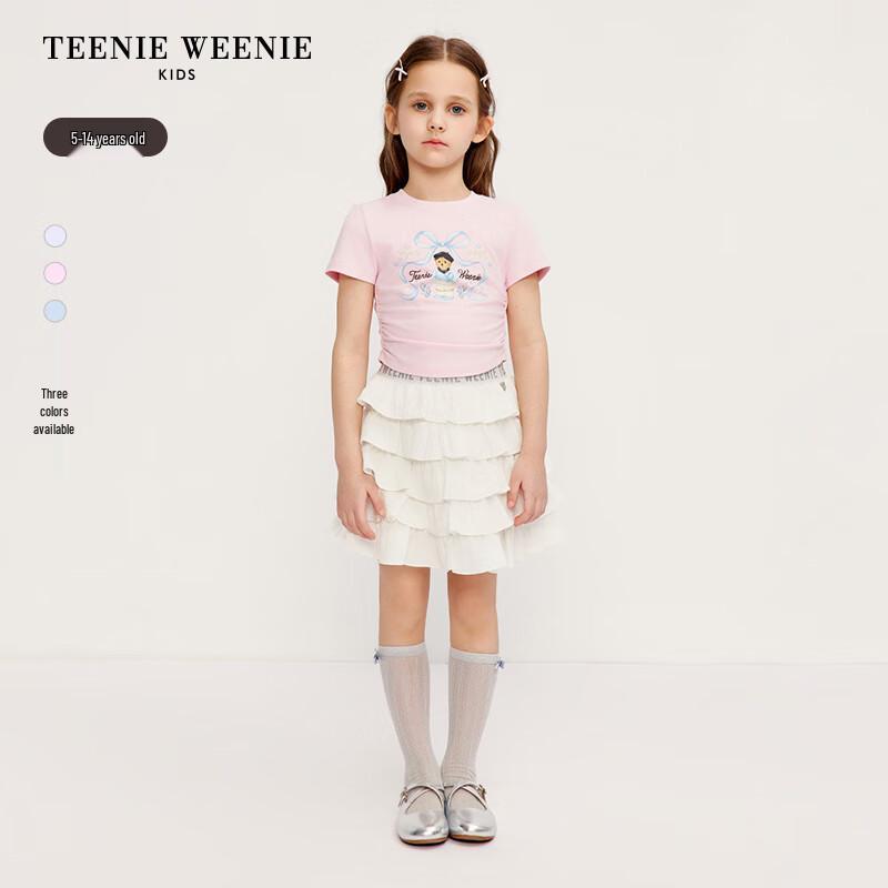 Teenie Weenie Kids  Girls  Printed Round Neck Slim Fit T-Shirt 130