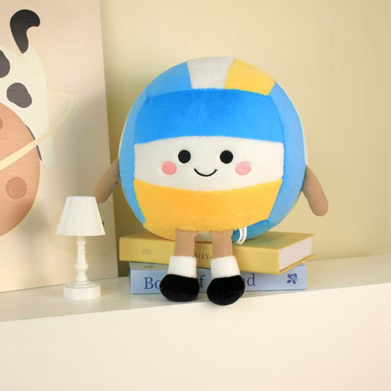 28cm Simulation New Volleyball Doll Pillow Filled with Plush Toys, Cartoon Anime Cute Children's Birthday Gifts, Fun Dolls