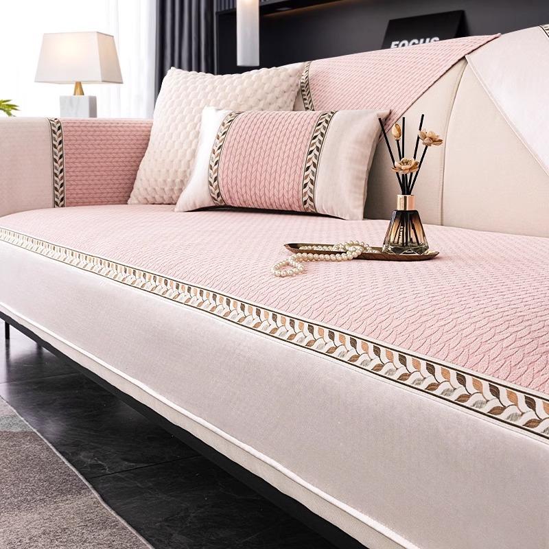Chenier Sofa Cushion Is Universal In All Seasons, Dirt-Resistant And Non-Slip Seat Cushion, Backrest Towel New Leather Sofa Cover Cover Cloth