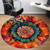 1PC Floral Mandala Office Round Area Rug, Indoor Mat Suitable ForOffice, Under Office Chairs Bedroom Living Room Home Decor, Room Deco f046