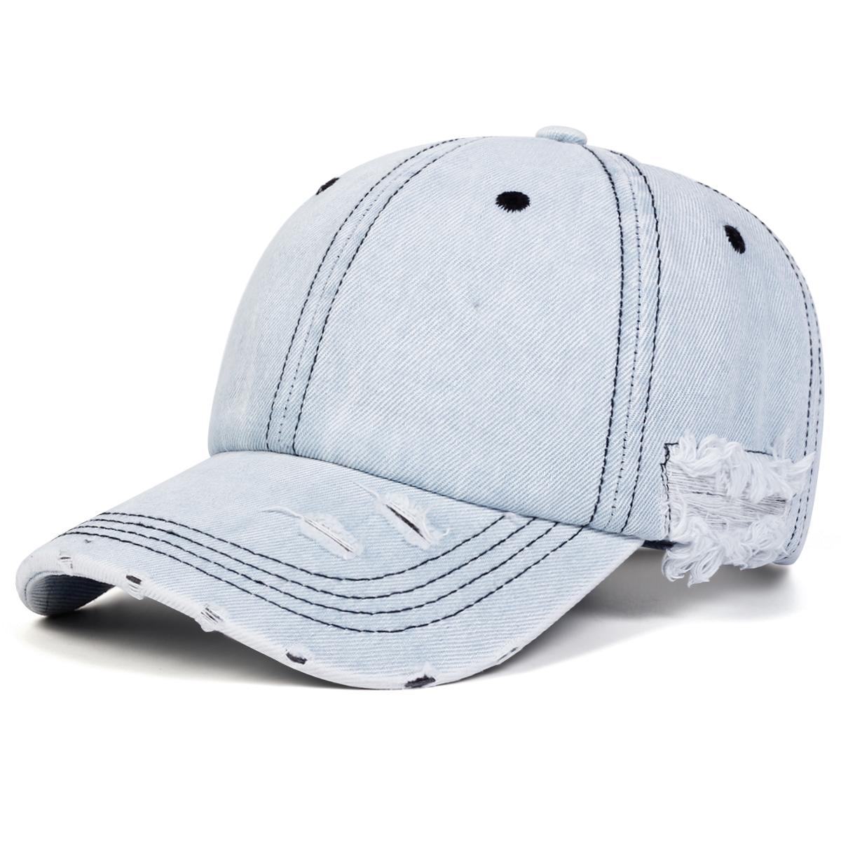 

Unisex Broken Cowboy Baseball Caps Spring and Autumn Outdoor Adjustable Casual Hats Sunscreen Hat Sports Cap небесно-голубой