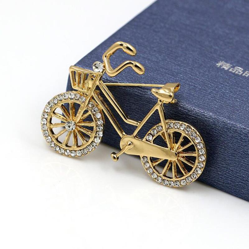 Personality Bicycle Shape Brooch  Leisure Cycling Sports Jewelry