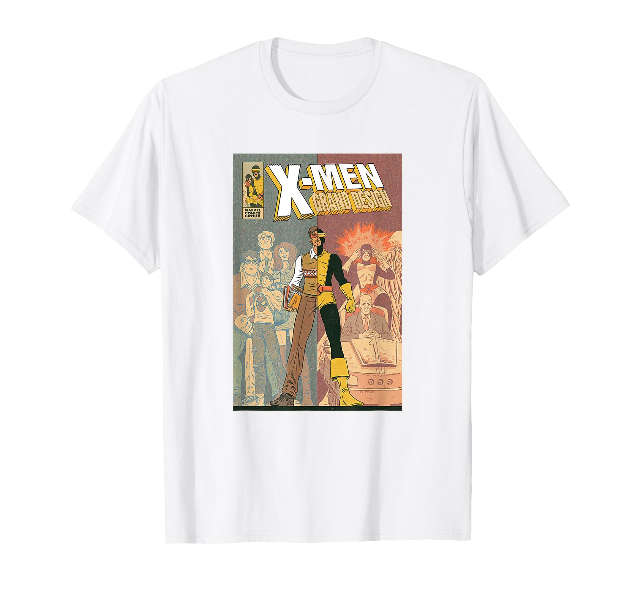 

Marvel X-Men Grand Design Разделенная Винтажная Обложка Комикса Футболка