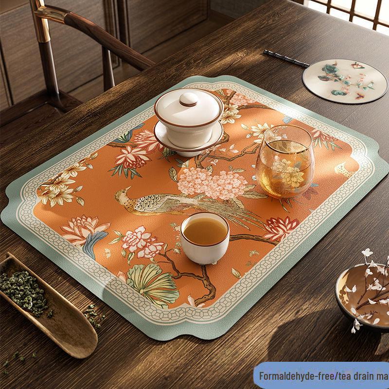 

Элегантный китайский коврик для стола с диатомовой грязью и гортензией – впитывающий, нескользящий коврик для кухонной столешницы и островка для кофе 30*40 cm