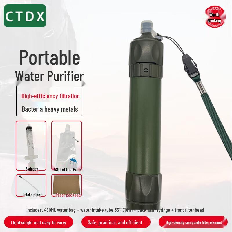 CTDX Portable Outdoor Water Purifiers & Solar Shower Bags