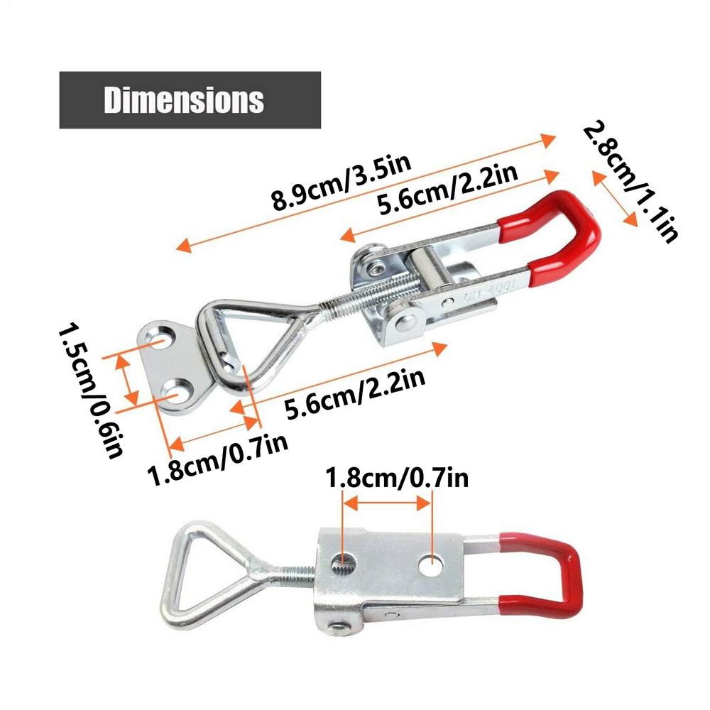 

Draw Latch 10-Piece Heavy Duty Woodworking Tools Over Center Latch Replacement For Door Cabinet Lid Box Drawer Freezer Grill