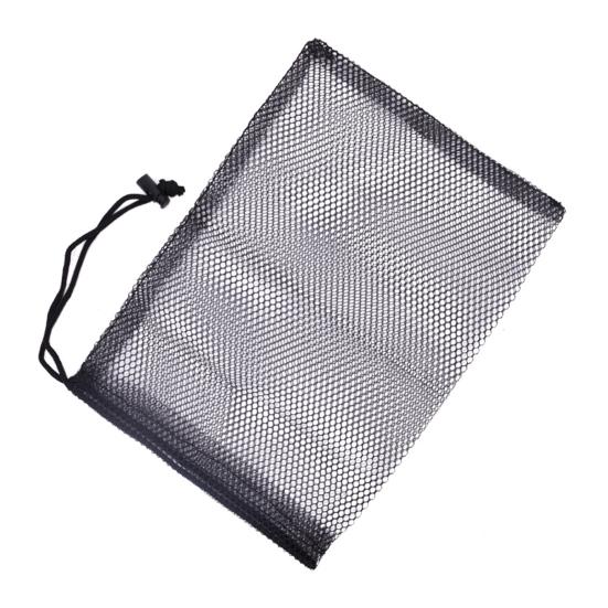 Netztasche mit Kordelzug, großes Fassungsvermögen, strapazierfähig, atmungsaktiv, schnell trocknend, multifunktional, faltbar, tragbar, leicht, Golfball-Aufbewahrung, Nylon-Netztasche