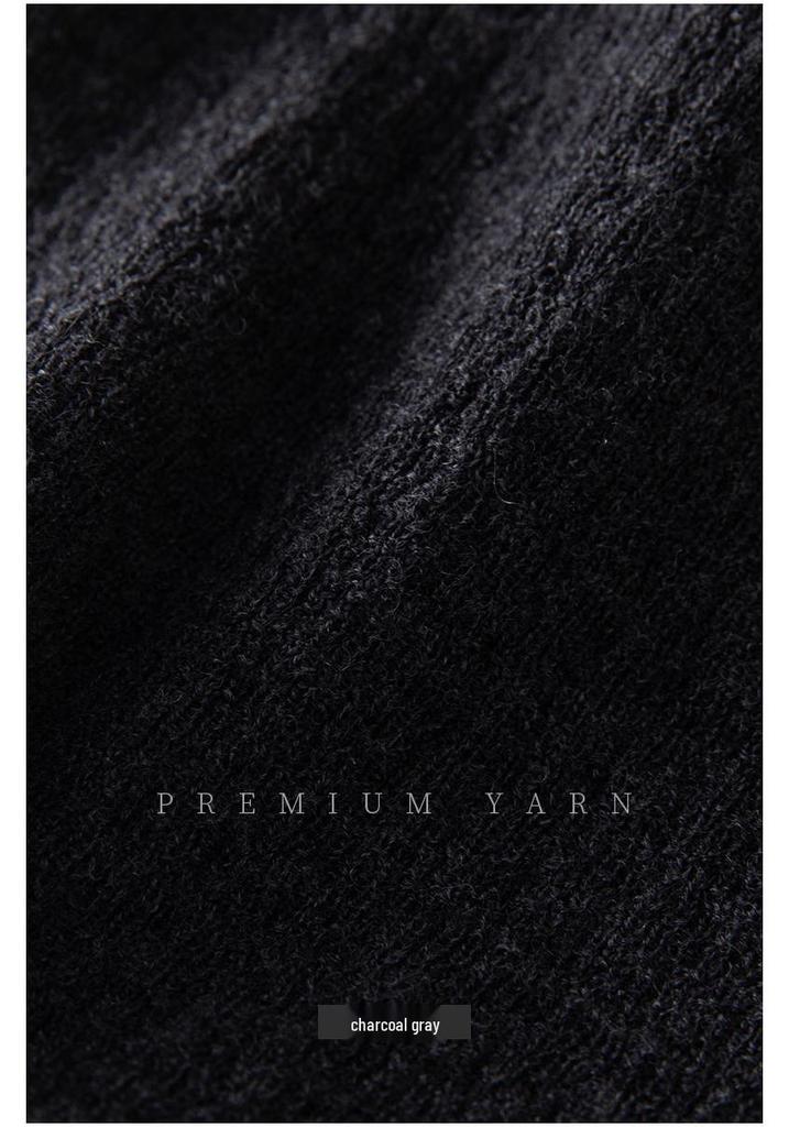 Women's 100% Wool Short-Sleeve Color Block Sweater - Warm, Comfortable, Versatile Round Neck Base Layer Knitwear for Autumn/Winter.