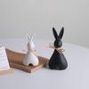 Ceramic Rabbit Book Stand Display Handicraft Bunny Statue Rabbit Figurine  Living Room