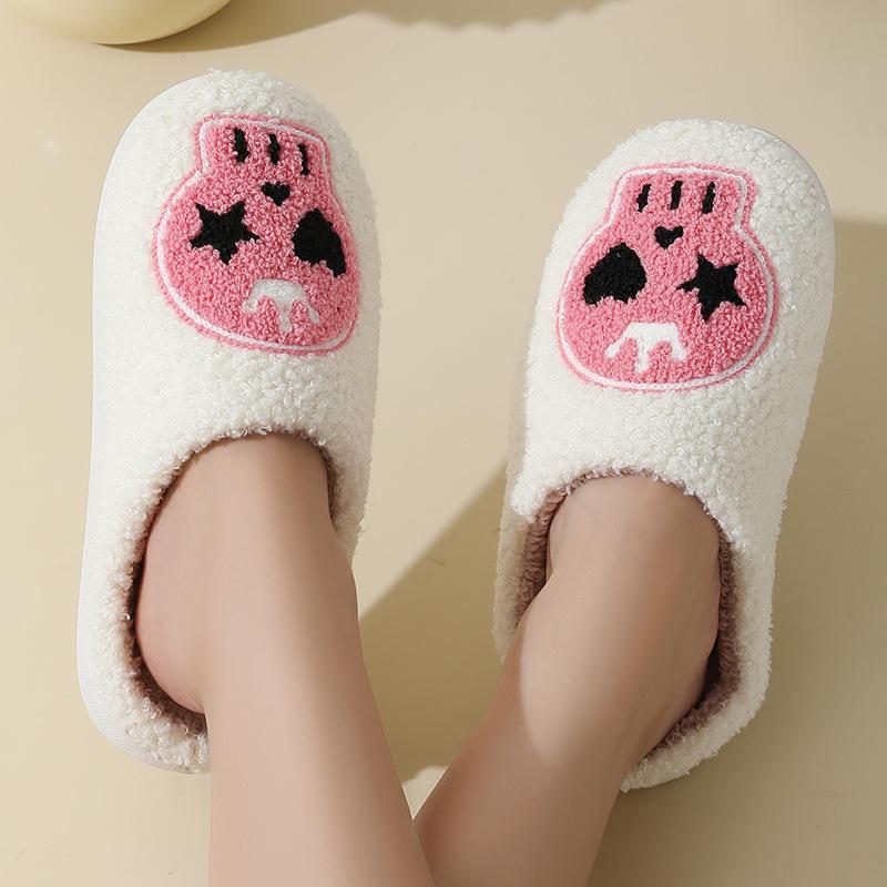New Halloween crown skull cartoon warm winter cotton slippers men and women couples home indoor cotton slippers