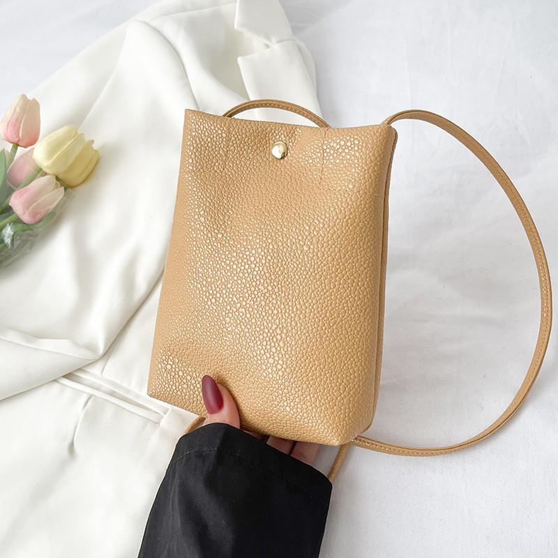 Trendy Mini Crossbody Bag 2022 Spring Fashion Simple Pure Color Small Square Bag