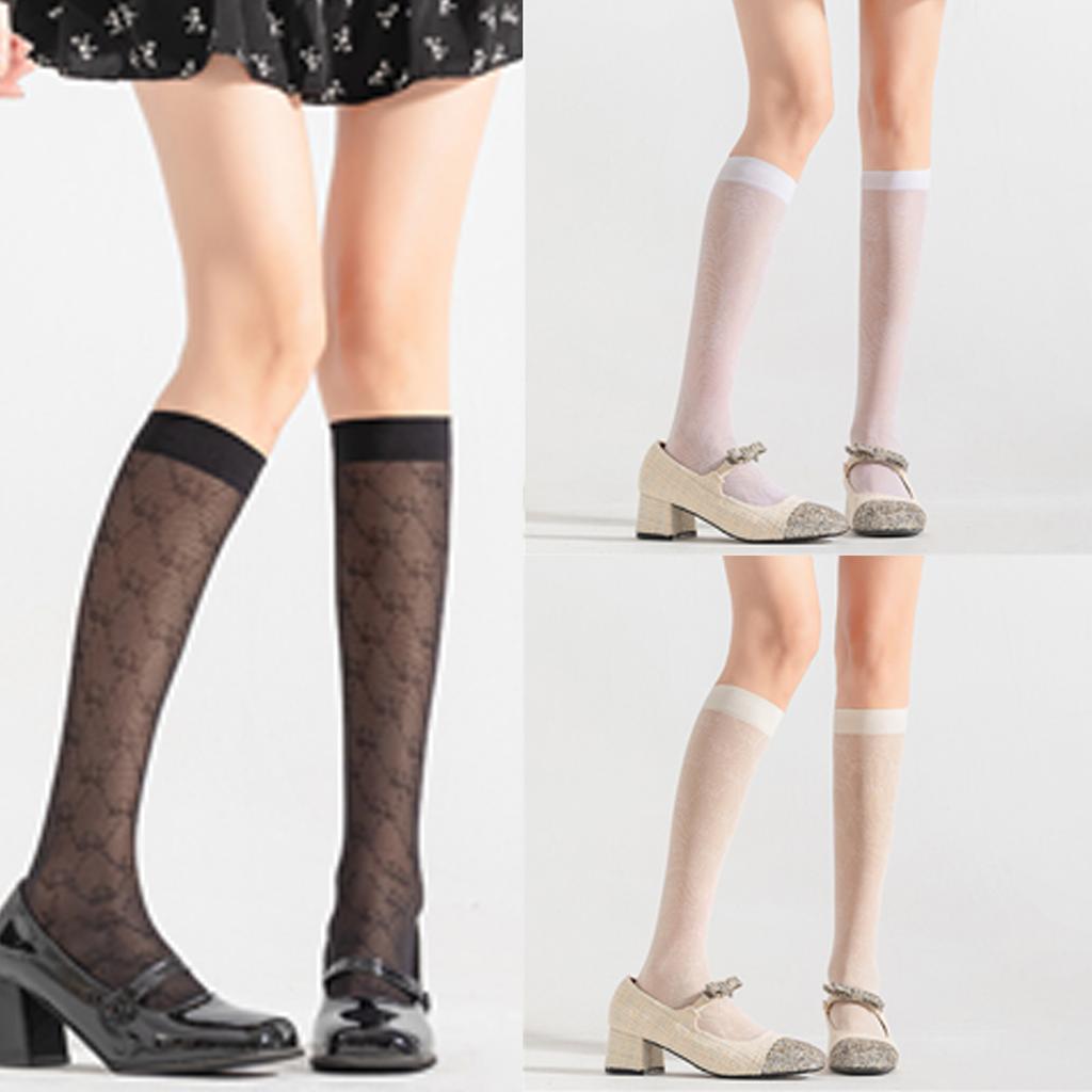 Sheer Knee High Socks Nylons Stockings Tube Socks Women's Trouser Socks Gifts