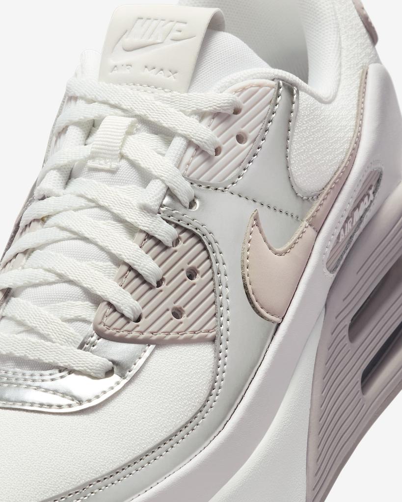 IB0170-101 Nike Air Max 90 LV8 Summit White Vast Grey Metallic (Women's)