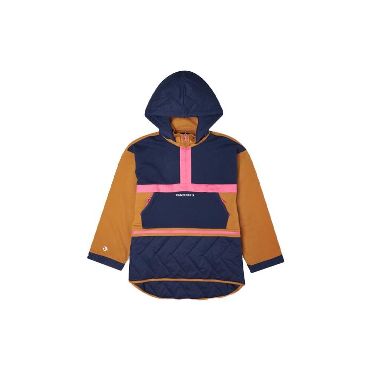 (WMNS) Converse Convertible Hoodie Dress Asia Sizing Navy Tan Women s 10021659-A02 XS