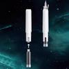 Retractable Fountain Pen Fine Nib Set 0.38mm Black/Blue Ink Transparent Barrel Pen with 5 Refillable Ink Cartridges for Sketching