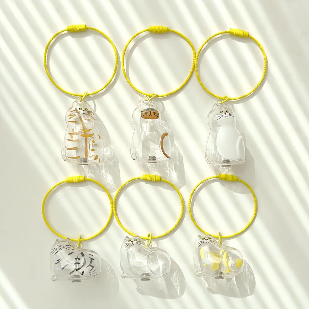 Transparent Acrylic Cat Hair Storage Capsule Keychain Ornament