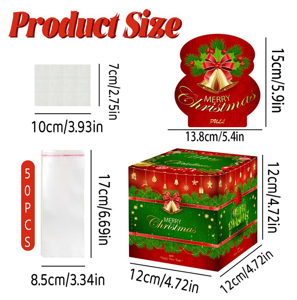 

Christmas Bell Themed Pattern Paper Surprise Box Holiday Props Decoration