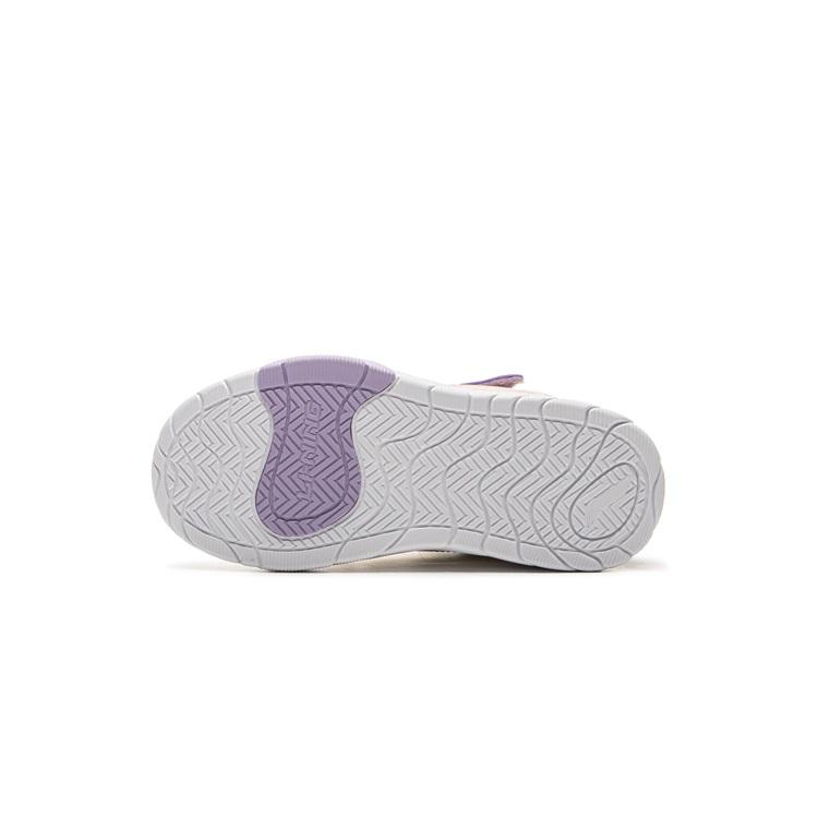 Li Ning Kids Synthetic Leather Woven Comfortable Versatile Non-Slip Shock Absorbing Wear-Resistant Rebound Breathable Mid-Top Kids Sneakers YKNU100-14