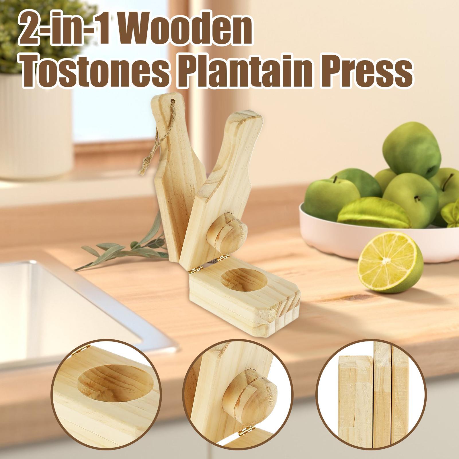 Wooden Plantain Press Wooden Fried Banana Smasher Banana Masher Kitchen Tool For Home Camping Party Buffet Cooking Grill Fried China Mainland