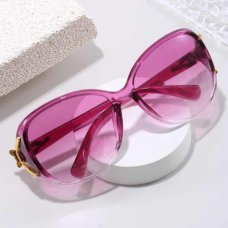 Klassische Große Fassung Fuchs Kopf Reflektierende Flache Gläser Mode Kamelie Sonnenschutz Sonnenbrille Brillen