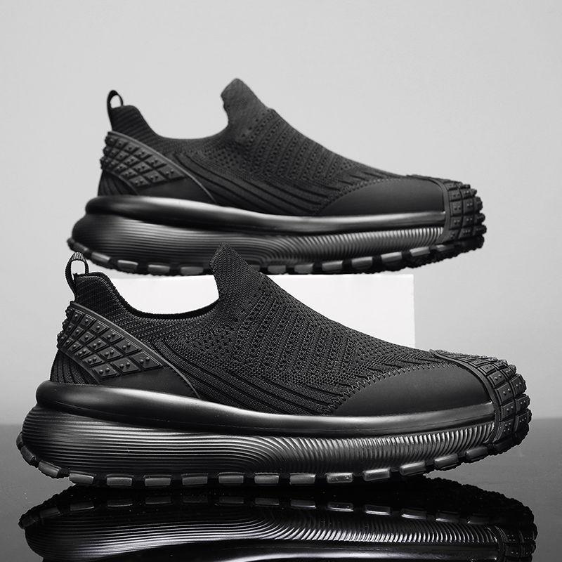 

Модные весенне-осенние новые классические кроссовки, высококачественная универсальная мужская повседневная обувь, сетчатая дышащая обувь для активного отдыха и бега 44 чёрный