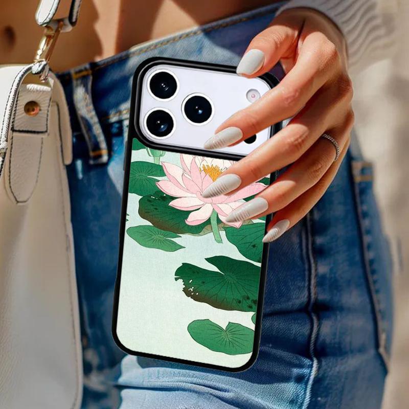 Lotus Flower Phone Case For iPhone 17 Air 14 15 13 12 Max Cover For Apple 16e 11 Pro Max Plus Coque