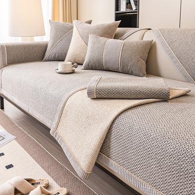 Braid All-season Cotton and Linen Sofa Mat Anti-skid Furniture Protection Cover Modern Style Universal Sofa Cover Backrest Towel