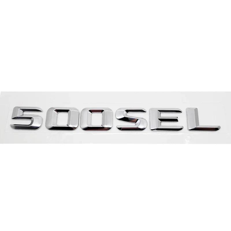 

ABS Metal Car Sticker Tail Trunk Number Letters Badge for Mercedes Benz 300SEL 500SEL 560SEL 600SEL Emblem Decals Decoration Plastic