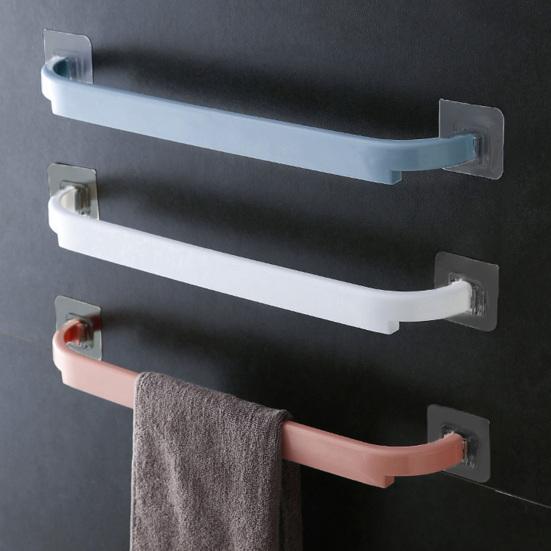 Towel Bar Self Adhesive Good Load-bearing Moisture-proof No Drilling Strong Adhesiveness Hanging Towel Waterproof Toilet Single Rod Towel Rack