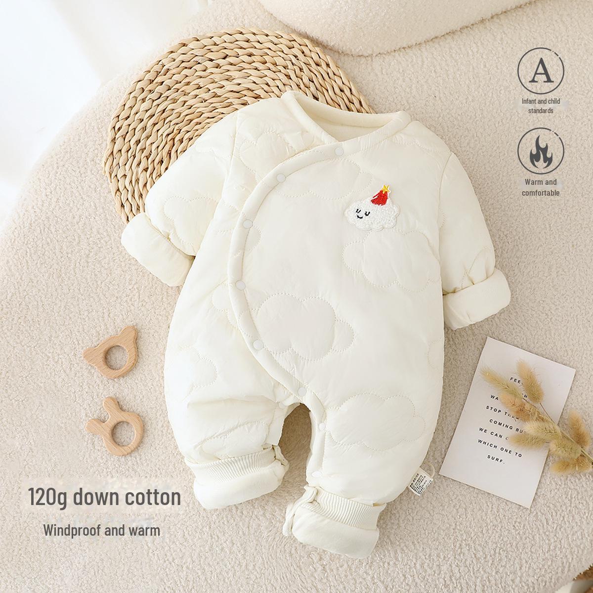 

Стеганый зимний комбинезон: Милый комбинезон для новорожденного - 120 г Одежда для прогулок 66cm