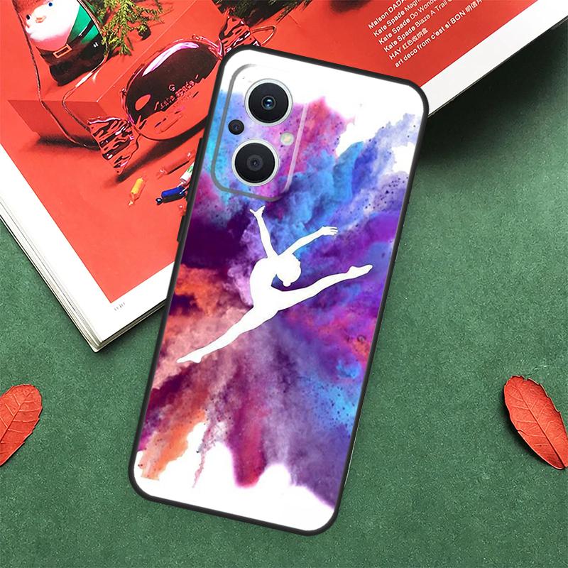 Gymnastics Oil Painting Case For OPPO Reno 10 11 12 13 14 Pro 11F 12F 13F 14F 7 8 Lite OPPO Find X9 X8 X5 Pro Cover