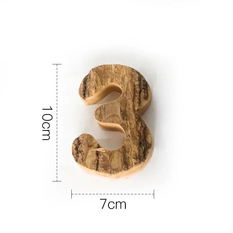 Zusammen mit Bark Massivholz Retro Holz Englische Buchstaben Alphabet Zahl für Cafeteria Bar Heimdekoration Vintage DIY Buchstabe