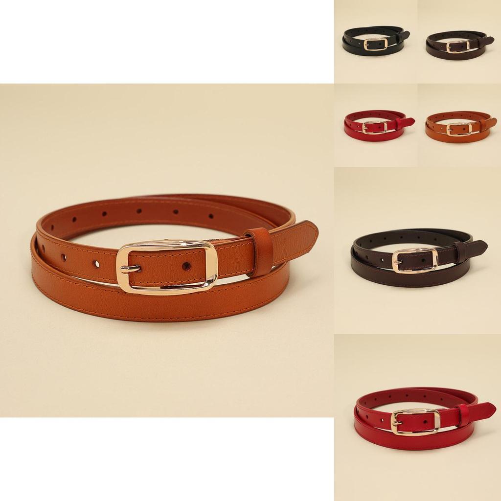 Classic Genuine Leather Womens Casual Belt With Metal Buckle For Commuting