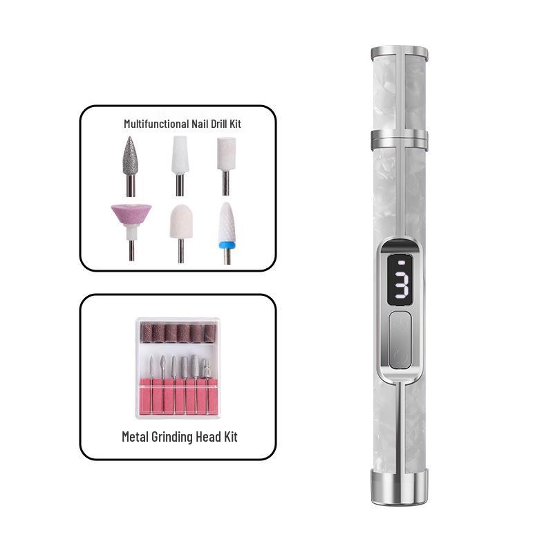 Portable Rechargeable Nail Grinder: Professional Manicure, Polishing, Dead Skin Removal, Nail Repair Tool Set.