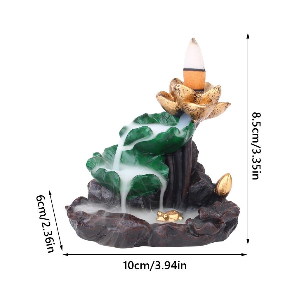 Resin Backflow Incense Burner Mountains River Waterfall Design Waterfall Incense Holder Sandalwood Stand Fragrance Holder