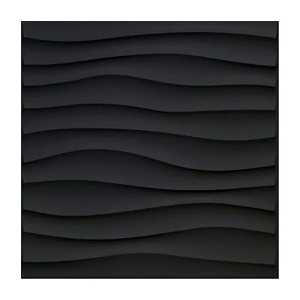 

3D Effect Wall Sticker 3D Wall Panel 30cm X 30cm 11.81 X 11.81 Flame-retardant Minimal Maintenance Modern Style чорний