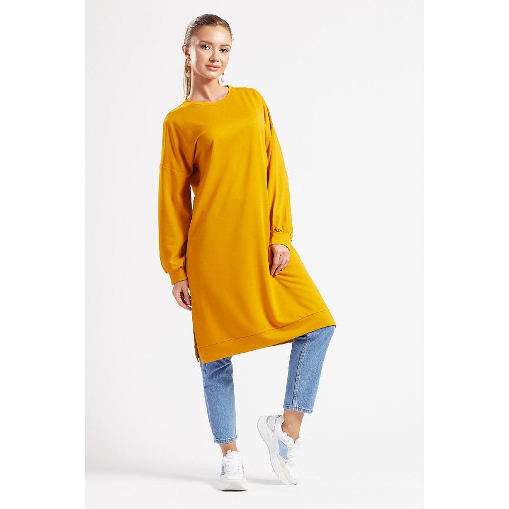 Women's Red Tunic With Side Slits 1483