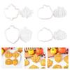 Festival Thanksgiving Themed Plastic Cookie Molds Set Includes Turkey Maples Leaf Chestnut Pumpkin Shape For Handmade Cookie