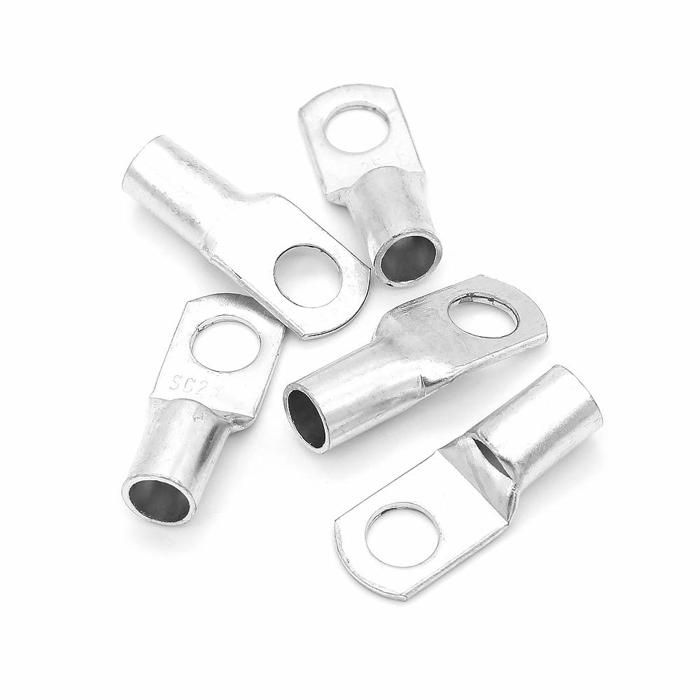 Yuhtech 60pcs bornes de tube cuivre cable de soudage cosse connecteurs a sertir kit sc6-sc25