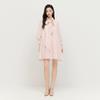 Exquisite and Elegant Three-dimensional Crabapple Flower Long-sleeved Dress with Tie Bow and Lapel, Cute and Age Reducing Short Cake Skirt